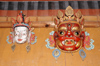 Bhutan - Bhutanese festival masks, in the Ugyen Chholing palace - photo by A.Ferrari
