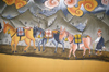 Bhutan - horses - painting, in the Ugyen Chholing palace - photo by A.Ferrari