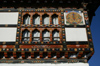 Bhutan - Paro: large window and wall paintings, inside the Gangtey palace - photo by A.Ferrari