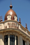 La Paz, Bolivia: Galera La Repblica - copper dome - Plaza de San Francisco, corner of Calle Sagrnaga and Av. Mariscal Santa Cruz - French Academic style - photo by M.Torres