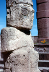 Tiwanaku / Tiahuanacu, Ingavi Province, La Paz Department, Bolivia: statue - Pre-Columbian archaeological site - UNESCO world heritage - Ciudad eterna de Los Andes - photo by J.Fekete