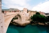 Bosnia-Herzegovina -  Mostar the new bridge and the Neretva (photo by M.Torres)