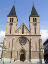 Bosnia-Herzegovina - Sarajevo:  Roman Catholic Cathedral of Jesus' Heart - seat of the Vrhbosanski Archbishop - architect Josip Vancas (photo by J.Kaman)