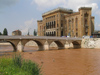 Bosnia-Herzegovina - Sarajevo:  the old library and the bridge over the Miljacka (photo by J.Kaman)