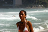 Brazil / Brasil - Rio de Janeiro: girl from Ipanema - waves / garota de ipanema - ondas - photo by N.Cabana