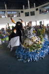 Parintins, Amazonas, Brasil / Brazil: the bull and the girl from the farm - Boi-Bumb folklore festival is about a which dies and is brought back to life - Boi Caprichoso troupe / o boi e a Sinhazinha da Fazenda - Festival Folclrico de Parintins - Bumba Meu Boi - photo by D.Smith