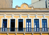 So Paulo, Brazil: elegant 19th century building with wrought iron balcony at Largo de So Bento - photo by M.Torres
