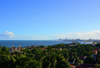 Olinda, Pernambuco, Brazil: view over the town and the Ocean with the Carmo church on the left and the Recife skyline on the right - Atlantic Ocean horizon - photo by M.Torres