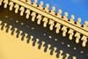 Olinda, Pernambuco, Brazil: detail of gable fretwork - tropical eaves and their shadow - Manuel Borba street - photo by M.Torres