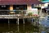 Bandar Seri Begawan, Brunei Darussalam: Kampong Ayer water village - palafitte's balcony on the water - photo by M.Torres