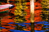 Bandar Seri Begawan, Brunei Darussalam: boat and abstract water reflection at Kampong Pg Tajuddin Hitam water village - photo by M.Torres