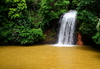 Bandar Seri Begawan, Brunei Darussalam: waterfall surrounded by lush tropical vegetation, Tasek Lama Recreational Park - photo by M.Torres