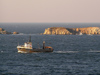 Sozopol: St Johns island - a trawler returns to the Black Sea (photo by J.Kaman)