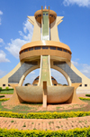 Ouagadougou, Burkina Faso: Martyr's Monument aka Monument to the National Heroes in vibrant light, Ouaga 2000 quarter, an elite diplomatic and residential area - Monument des Martyrs / Mmorial aux Hros nationaux - photo by M.Torres