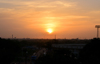 Ouagadougou, Burkina Faso: sunset over the Municipal Stadium - skyline - photo by M.Torres