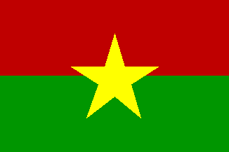 Burkina Faso / Bourquina Faso (former Haut Volta / Higher Volta) - flag