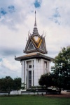 Cambodia / Cambodge - Phnom Penh: Choeung Ek killing fields - memorial stupa (photo by M.Torres)