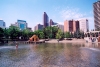 Canada / Kanada - Calgary (Alberta): pond on Olympic square (photo by M.Torres)