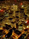 Canada / Kanada - Toronto (Ontario): skyscrapers - nocturnal photo (photo by Robert Grove)