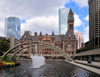 Toronto, Ontario, Canada: Nathan Phillips Square and the Old City Hall, now the Ontario Court of Justice - the pool becomes a skating rink in winter - Queen St W - photo by M.Torres