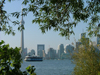 Toronto, Ontario, Canada / Kanada: skyline from Centre Island - photo by R.Grove
