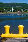 Canada 399 View of churches and harbour from historic Annapolis Royal in Nova Scotia, Canada - photo by D.Smith