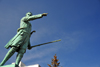 Montreal, Quebec, Canada: statue of Jean-Olivier Chnier, a Patriote commander in the Lower Canada Rebellion - sculpted by Alfonso Pelzer - Rue St-Denis - photo by M.Torres