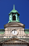 Montreal, Quebec, Canada: clock and tower of the City Hall - campanile without bells - Second Empire style - Htel de Ville - Palais municipal - pierre grise de Montral - Rue Notre Dame Est - Vieux-Montral - photo by M.Torres