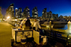 Vancouver, BC, Canada: hot dog seller in Coal Harbour - nocturnal - photo by D.Smith