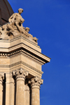 Winnipeg, Manitoba, Canada: Legislative building - sculptural group below the dome representing agriculture - Corinthian order columns - rotunda - photo by M.Torres