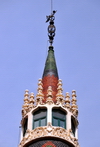 Barcelona, Catalonia: tower with spike at Casa Terrades aka Casa de les Punxes, after these spikes - Catalan Modernism, 1905 - Eixample area - photo by M.Torres
