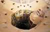 Barcelona, Catalonia: circular atrium of Casa Mil, La Pedrera, by Gaudi - UNESCO World Heritage Site - photo by M.Torres