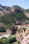 Catalonia / Catalunya - Oliana, Alt Urgell, Lleida province: bridge on the river Segre - photo by Miguel Torres