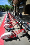 Barcelona, Catalonia: Bicing bicycle sharing system - photo by M.Torres