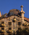 Catalonia - Barcelona: Antoni Gaudi - Casa Batll, Mansana de la Discrdia - Passeig de Gracia - modernistic allegory of the story of Sant Jordi - photo by A.Bartel