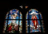 Grand Cayman - George Town: Church - tainted glass windows - photo by F.Rigaud