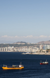 Valparaso, Chile: harbour view - the Amatista - photo by P.Jolivet