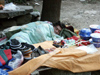 China - Mt. Taishan: merchant sleeping (photo by G.Friedman)