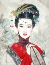 China - Beijing / Peking / Peipin / Pequin / Pequim / PEK / BJS : Chinese woman - silk painting (photo by G.Friedman)