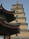 China - Xi'an (capital of Shaanxi province): roof and Big Goose Pagoda - photo by M.Samper
