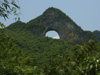 216 China - Yangshuo - (Guilin, Guangxi Province): perforated mountain - Yueliang Shan aka Moon Hill (photo by M.Samper)