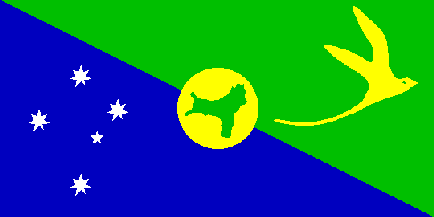 Christmas island (Australia) - flag - nocn ostrov, Weihnachtsinsel, Julusaar, Isla de Navidad, Kristnaskinsulo, Jlaeyja, Isola di Natal