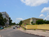 Brazzaville, Congo: Boulevard Denis Sassou Nguesso with Emery Patrice Lumumba highschool on the right (former collge Javouhey), Quartier Tchad - Lyce Emery Patrice Lumumba - photo by M.Torres