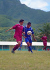 Cook Islands - Rarotonga island: soccer game - football match - photo by B.Goode