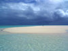 Cook Islands - Aitutaki: storm approaching over the sandbar - photo by B.Goode
