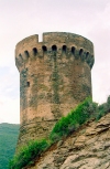 Corsica / Corse - Marine de Porticciolo: Tour de l'Osse - Genovese watch tower - Cagnano - Torre di l'Osse - Tours gnoises - Cap Corse (photo by M.Torres)