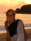 Corsica - Propriano area: girl on the seashore - Corsican smile - sunset (photo by J.Kaman)