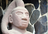 Londres, Puntarenas province, Costa Rica: Amerindian art - statue of warrior - photo by M.Torres
