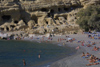 Crete - Matala (Heraklion prefecture): beach - wide view (photo by A.Dnieprowsky)