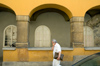 Croatia - Zagreb: arches - man on the phone - photo by P.Gustafson